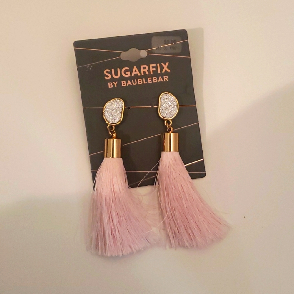 NWT Pink Tassel Earrings